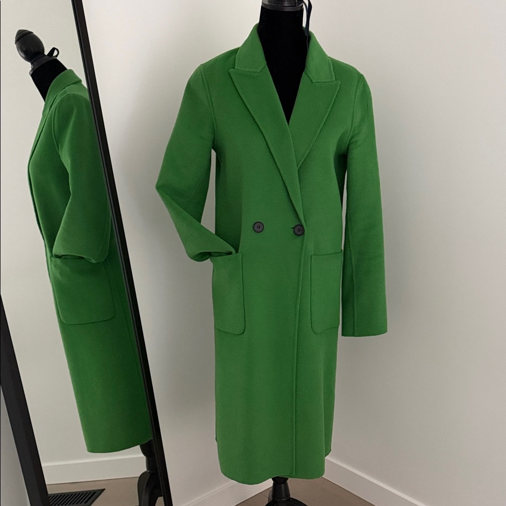 ZARA Elegant Green Women's Coat SMALL